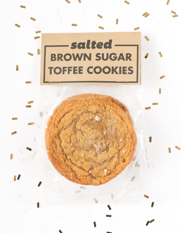 Salted Brown Sugar Toffee Cookies and Printable // Wit & Vinegar